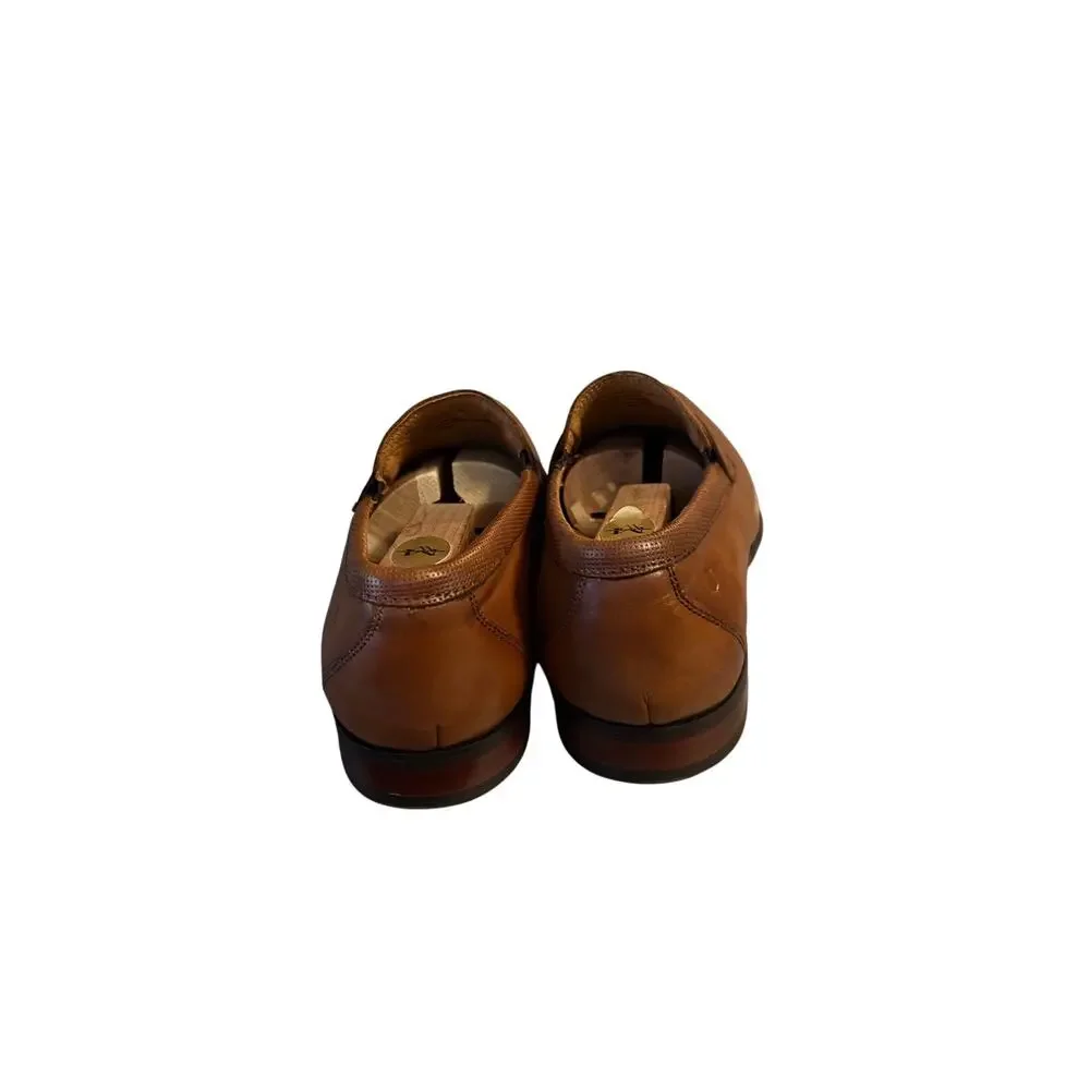 Florsheim Men’s Cognac Leather Modena Moc Toe Shoes Size 8D